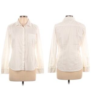 H&M White Buttoned Down Long Sleeve Shirt | Size: 12